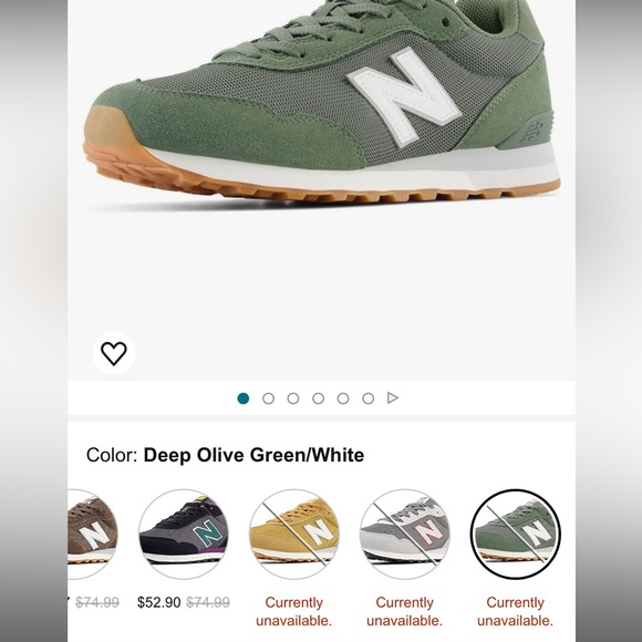 New Balance Olive Green Retro Running Shoes - Picture 9 of 9